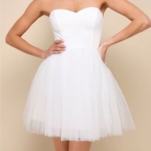 Lulus Instant Perfection White strapless dress
